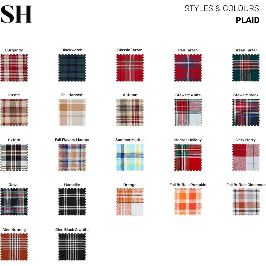 Linen Blackwatch Square Tablecloth 52x52 Inch 100 Percent Blue Green Plaid