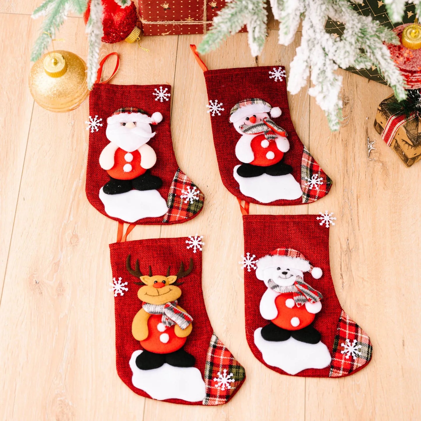 Embroidered Snowman Christmas Stockings For Fireplace Decor 2025 Gift