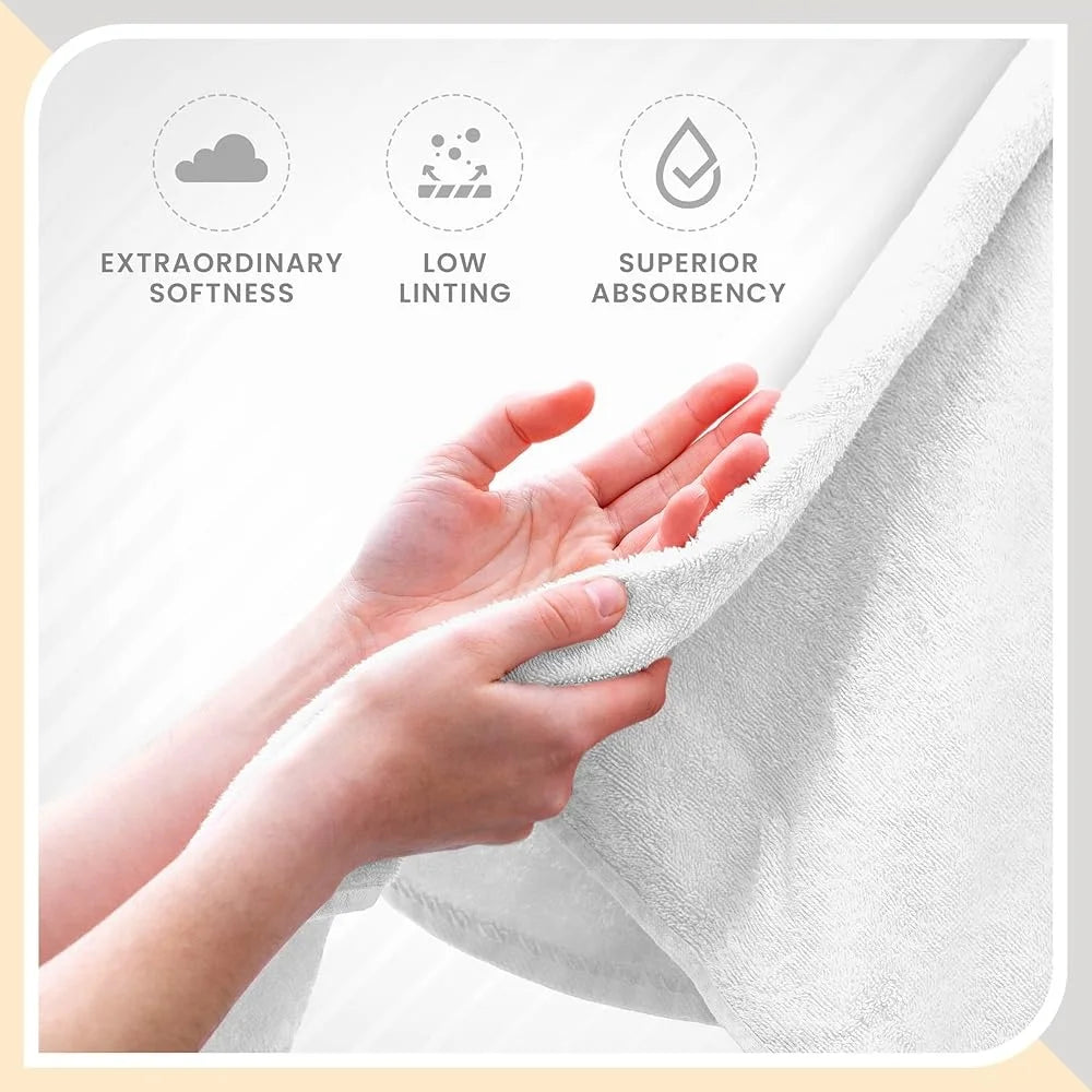 Six Piece Luxury Cotton Towel Set Quick Dry Towels Home