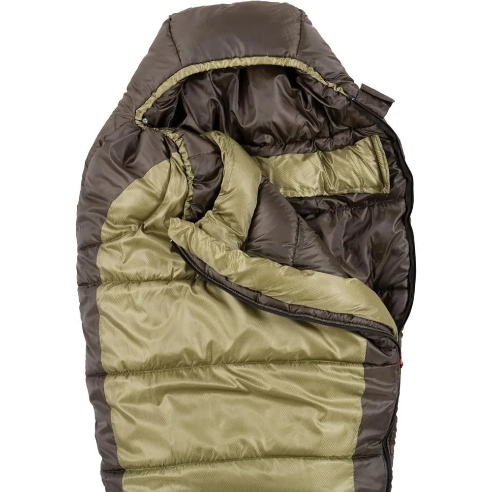 Coleman North Rim Zero Degree Sleeping Bag Big And Tall Cold Weather Mummy Hood