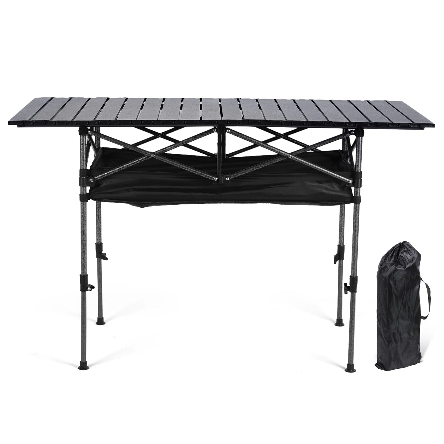Outdoor Folding Aluminum Table Portable With Carrying Bag For Camping Picnics