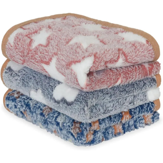 3 Pcs Dog Blanket Calming Super Soft Sleep Mat Washable Small Medium Large Dogs
