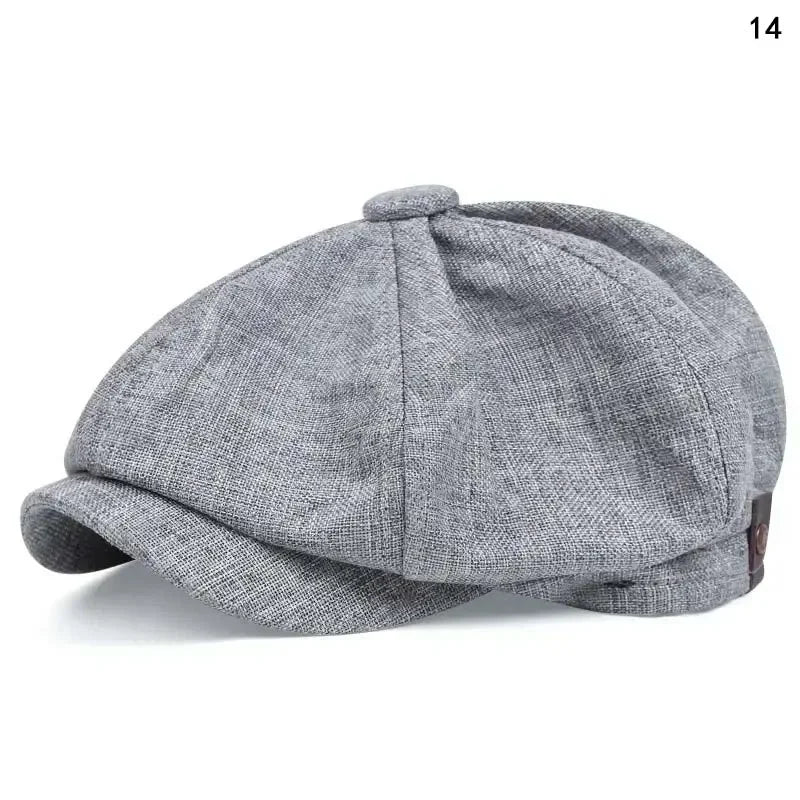 Mens Casual Peaky Blinders Beret Hat Cotton Unisex Newsboy Style