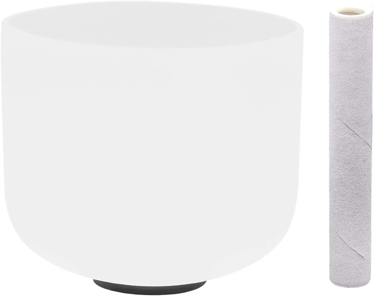 Frosted Quartz Crystal Singing Bowls, Tibetan Singing Meditation Bowl with O Ring and Mallet 432-440Hz for Meditation Healing