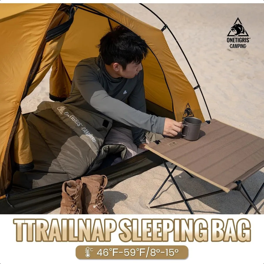 Trailnap 3 Season Extra Wide Cotton Sleeping Bag for Camping Backpacking Travel Outdoor Activities