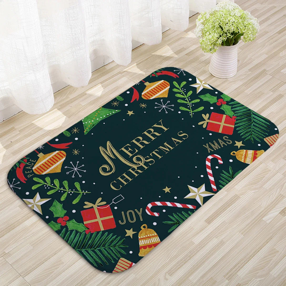 Christmas Door Mat Santa Claus Outdoor Decor For Home Merry Christmas 2025 Xmas