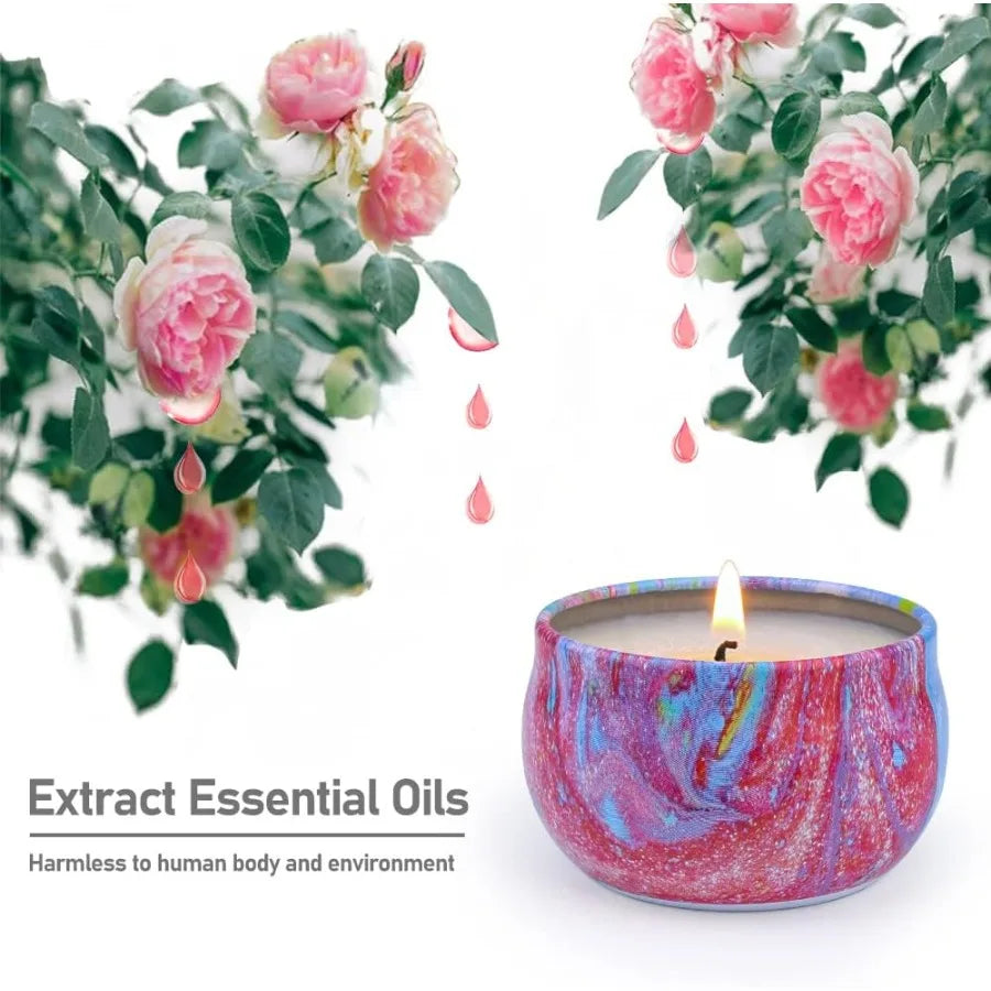 Scented Candles Gift Set For Women 9 Pack Soy Wax With Essential Oils Lavender