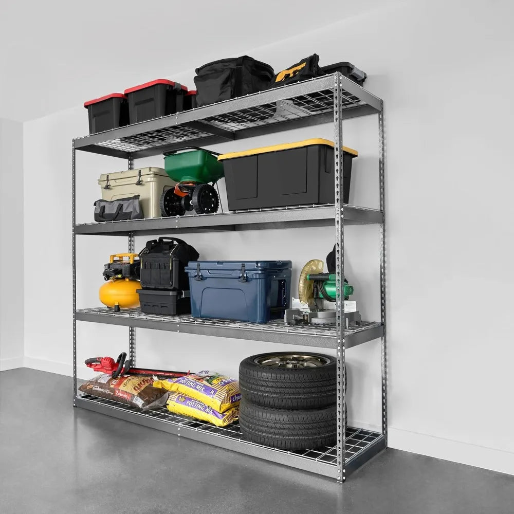 SafeRacks Garage Shelving System 3 Tier Industrial Steel 500 Lbs Per Shelf