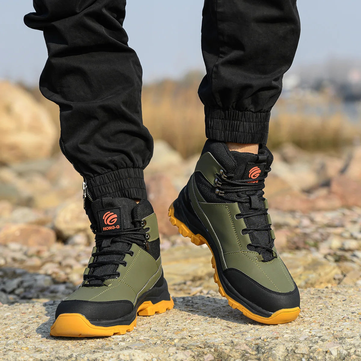 VEIGAR Mens Breathable Protective Work Safety Shoes Anti Puncture Steel Toe Cap