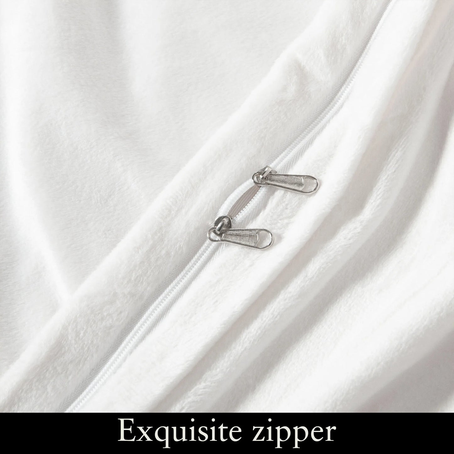 NTBAY Velvet Duvet Cover Set 3 Piece With Zipper Closure