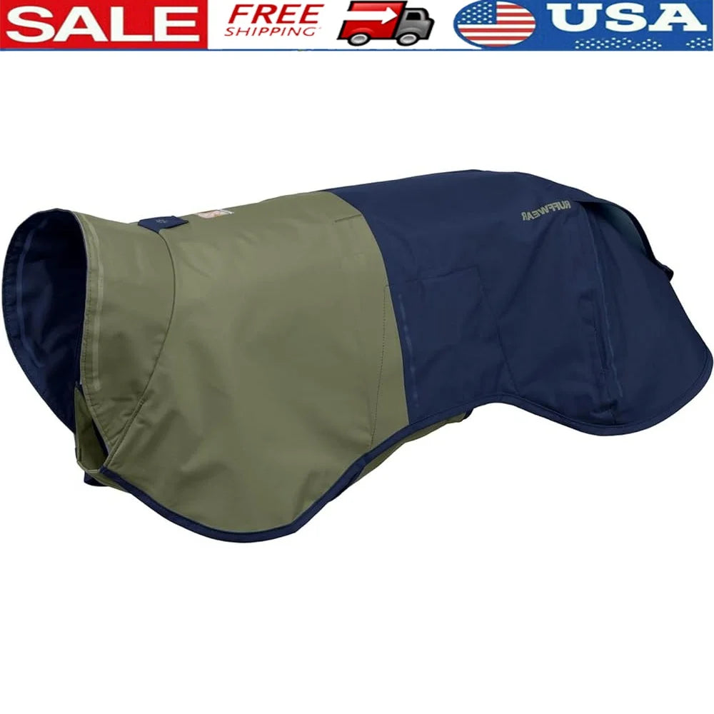 Waterproof Dog Raincoat Windproof All Weather Jacket Reflective Trim Lightweight