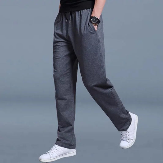 Men's Korean Straight Leg Jogger Sweatpants for Running and Workout Gym