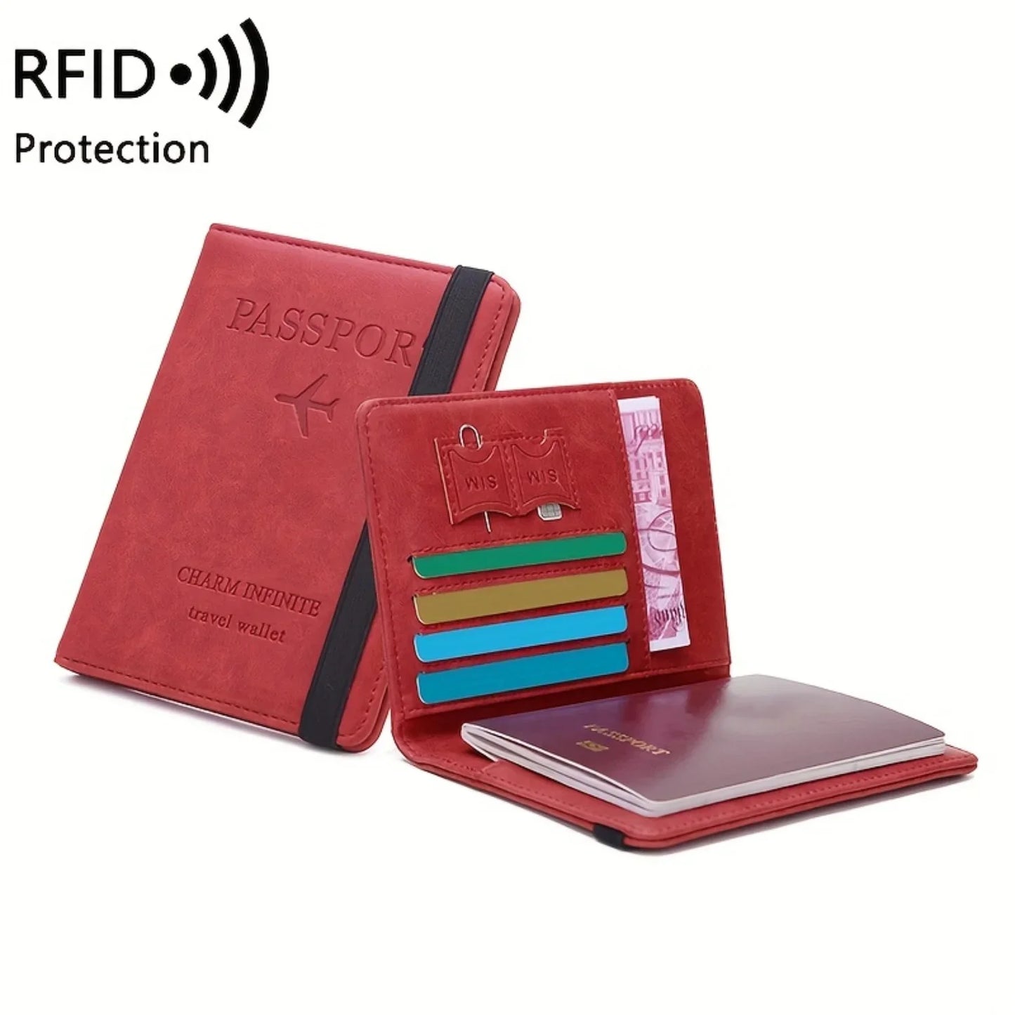 RFID Anti Theft Multi Card Passport Bag Travel Document Holder