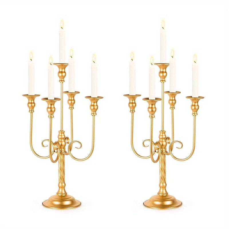 Five Candle Holders For Weddings And Banquets Iron Pillar