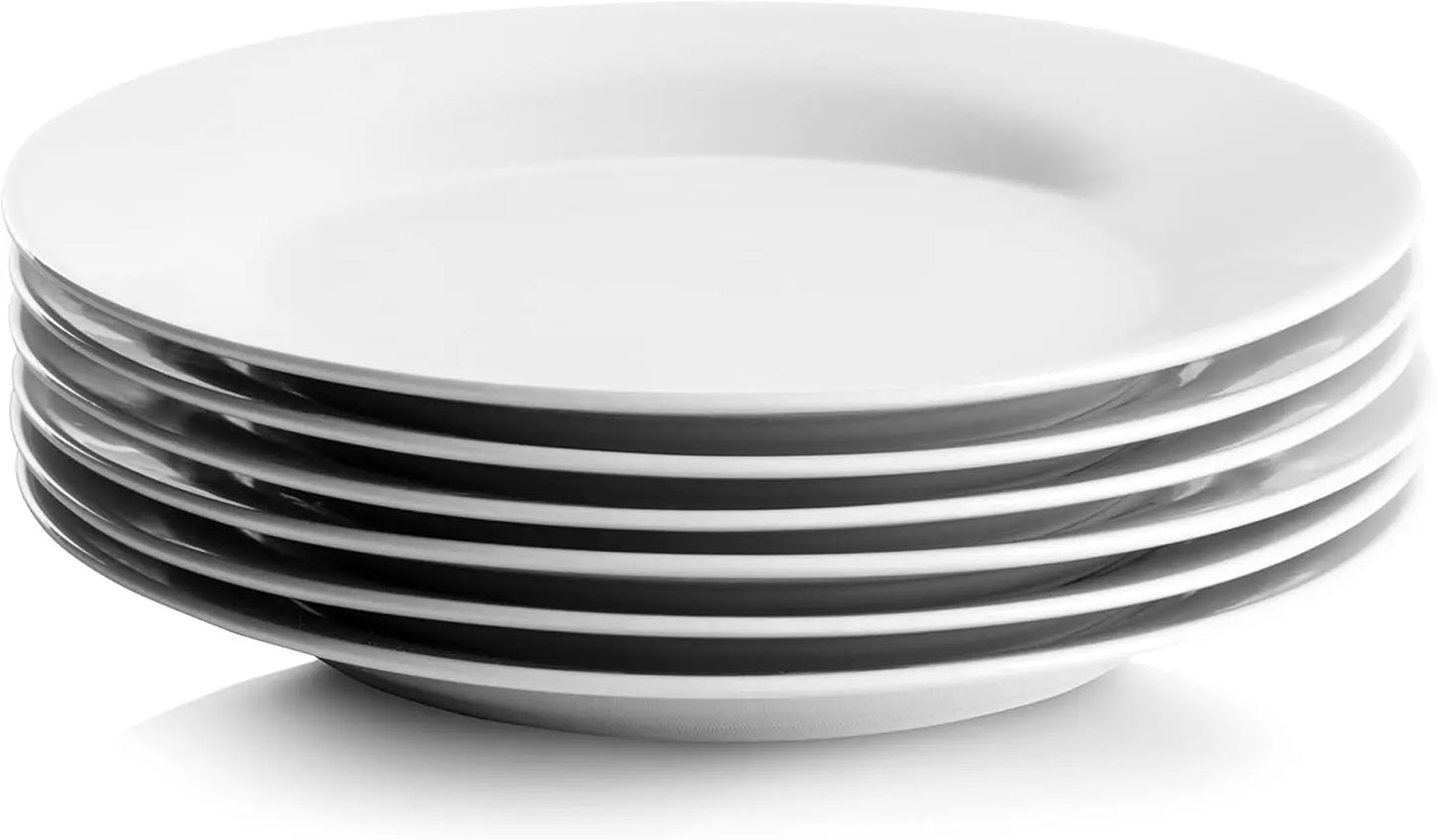 Simply White 7.5" Round Salad Plate, Set of 6