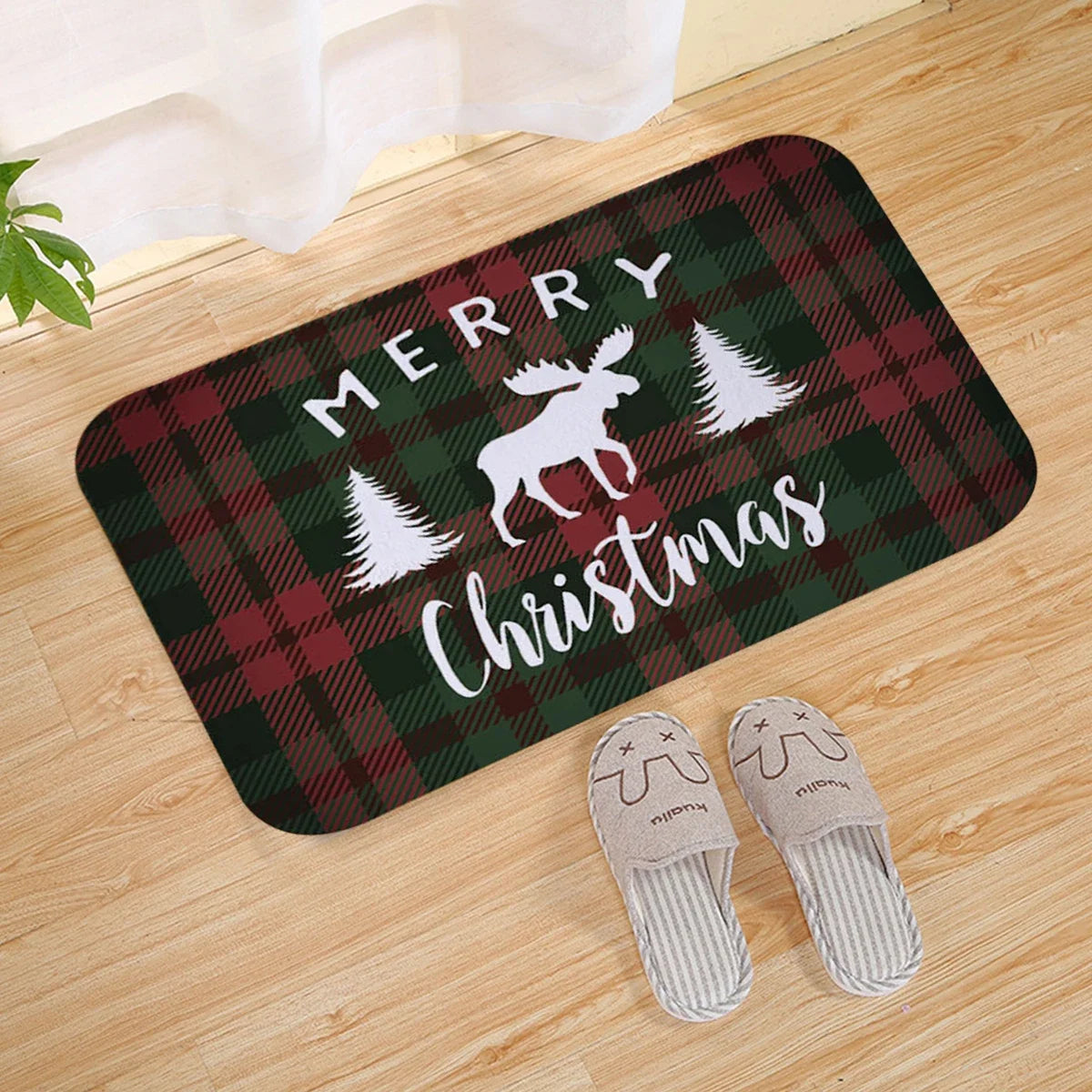 Christmas Door Mat Santa Claus Outdoor Decor For Home Merry Christmas 2025 Xmas