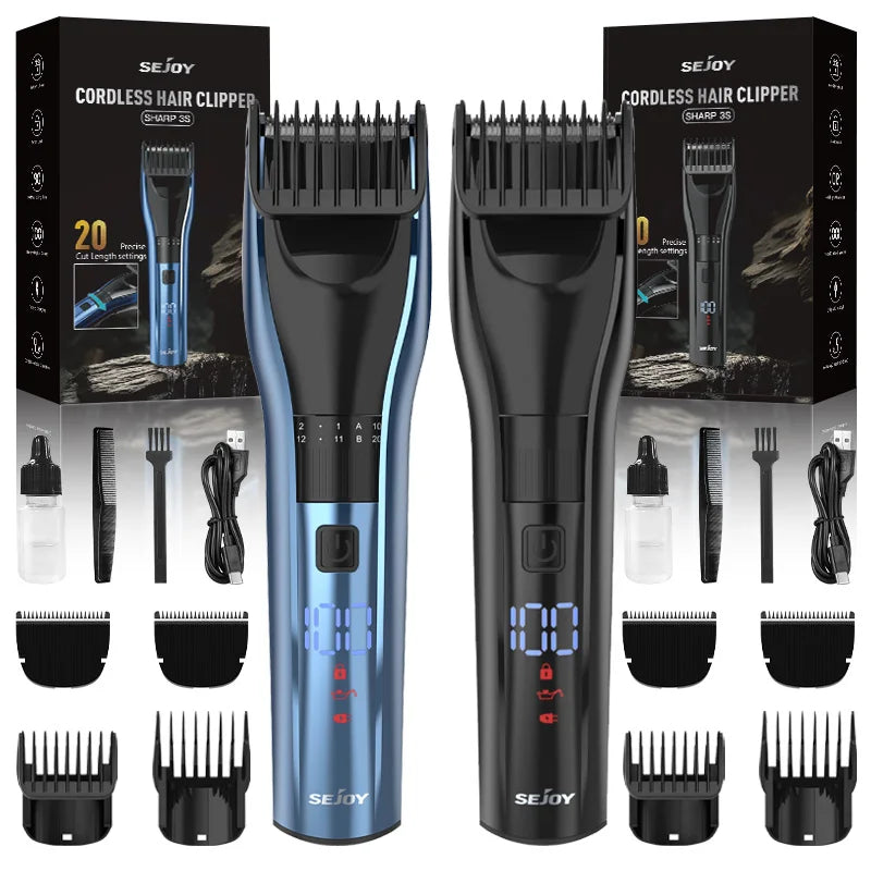 SEJOY Electric Hair Clipper Kit For Men Adjustable Rechargeable Hair Trimmer