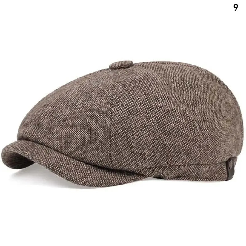 Mens Casual Peaky Blinders Beret Hat Cotton Unisex Newsboy Style