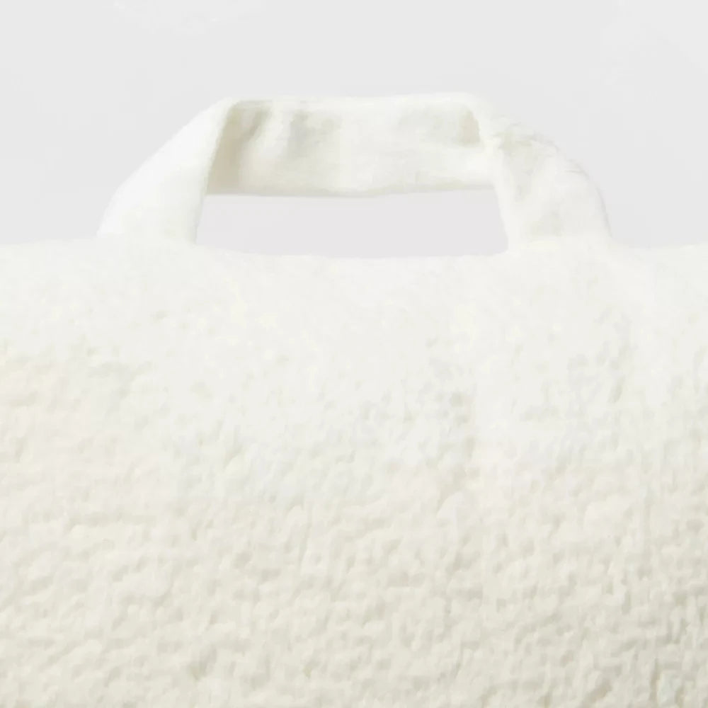 Faux Shearling Bed Rest Pillow With Arms For Reading And TV Backrest Pillows