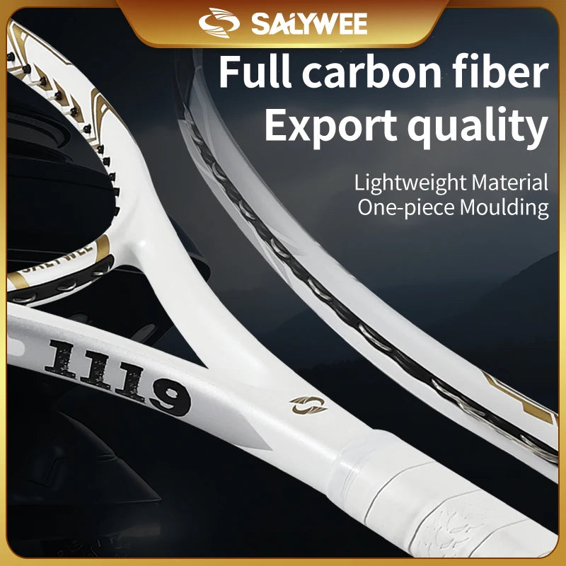 Saywee 1119 Tennis Racket Pro Staff Full Carbon Training Racket With String For Serious Players