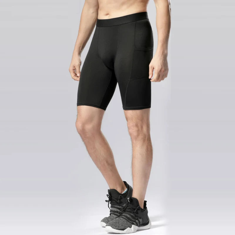 Mens Quick Dry Compression Running Shorts For Gym Fitness Training