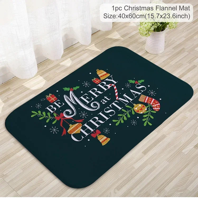 Christmas Door Mat Santa Claus Outdoor Decor For Home Merry Christmas 2025 Xmas