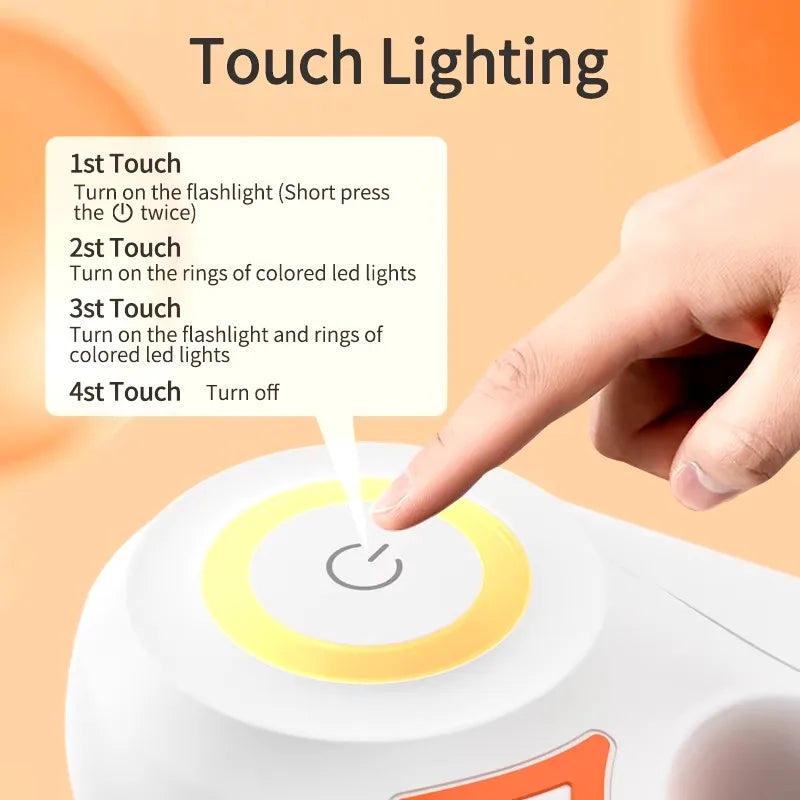 5M Automatic Retractable Dog Leash With LED Flashlight Durable Nylon Lead