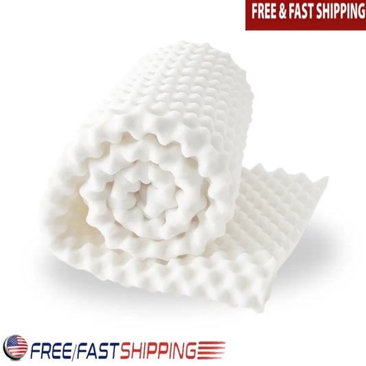 Twin Convoluted Foam Mattress Topper With Cooling Technology For Pressure Relief