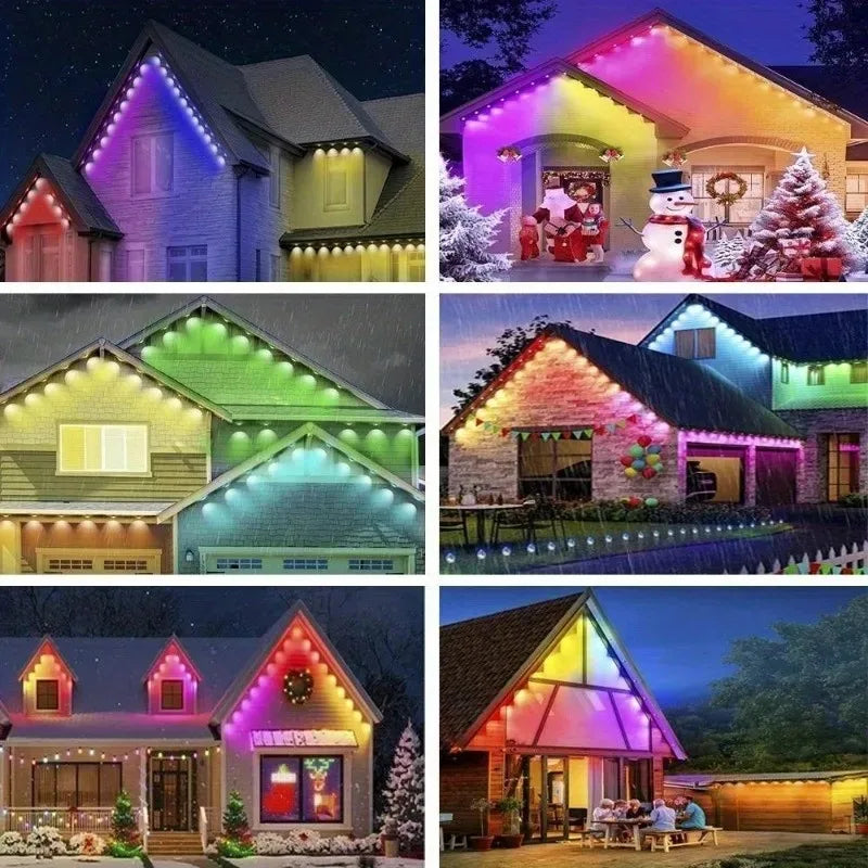 MIMIRGB Smart Eave Lights IP67 Waterproof LED String Lights Christmas Decor