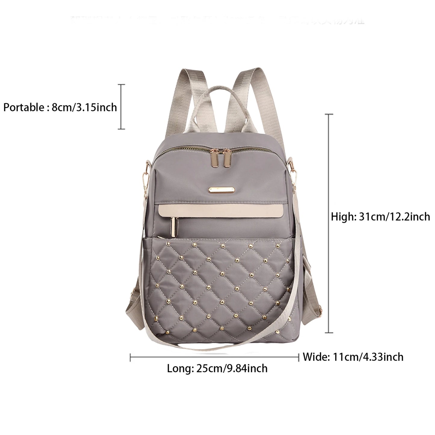 Stylish Quilted Tote Bag For Women With Adjustable Shoulder Strap For Work Travel School And Outdoor Activities