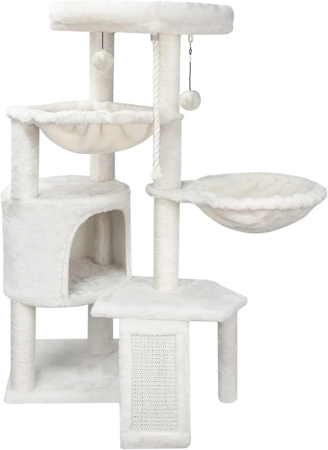 Xin Three Layer Cat Tree With Cat Condo And Two Hammocks Grey