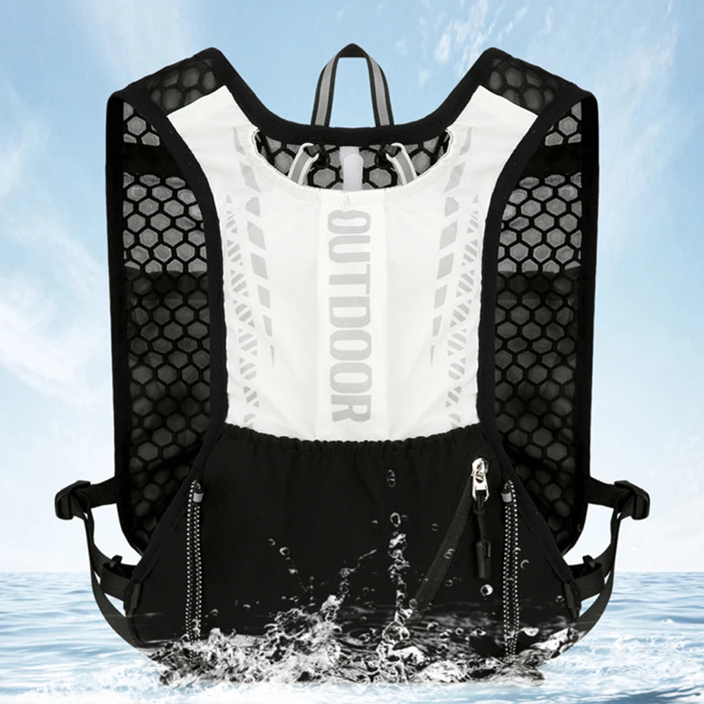 Hydration Running Vest Waterproof Water Bladder Daypack Reflective Outdoors for Hiking Trail Running
