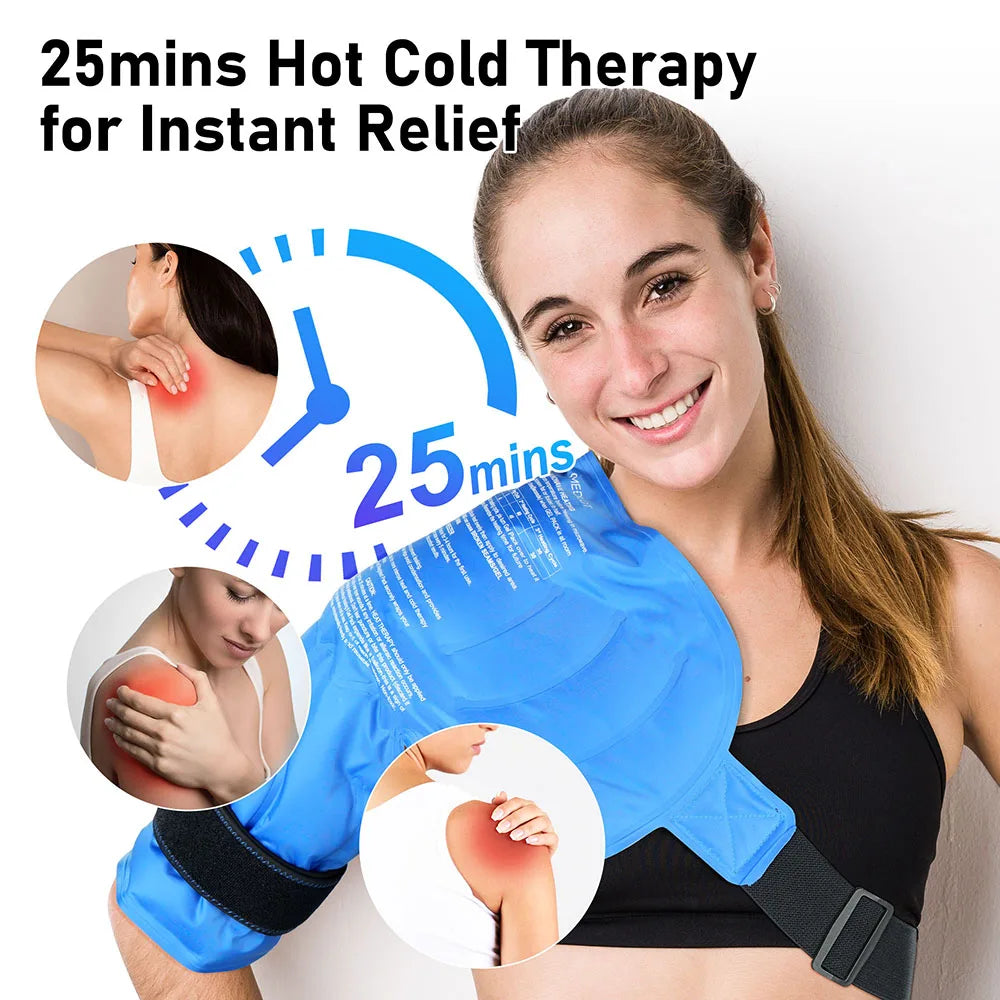 Shoulder Ice Pack Wrap For Hot Cold Therapy And Pain Relief Support Brace