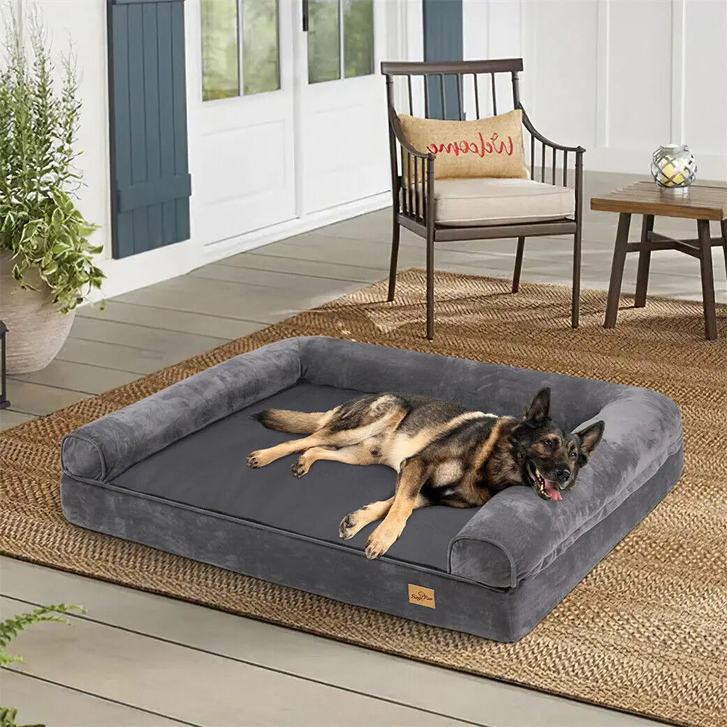 Extra Large Orthopedic Dog Bed With Removable Washable Cover Soft Sponge Foam Mattress Couch