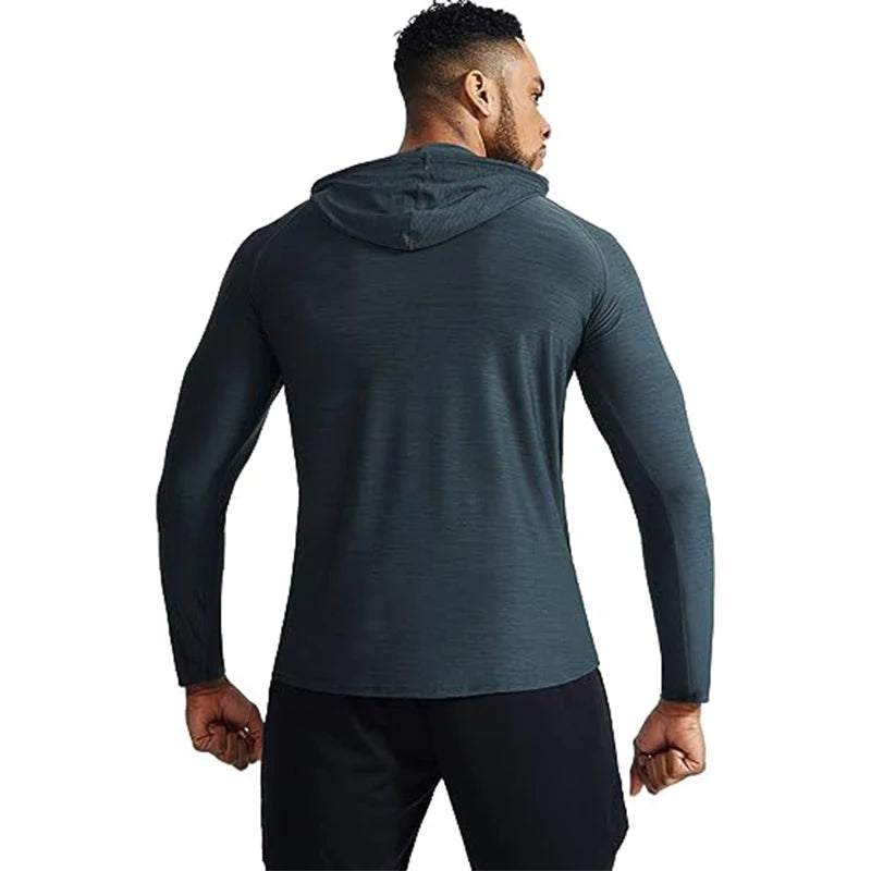 Sport Hoodies Jacket Men Gym Fitness Muscle Sweatshirt Sportswear Workout Athletic Pullovers Training Running Tracksuirts Men