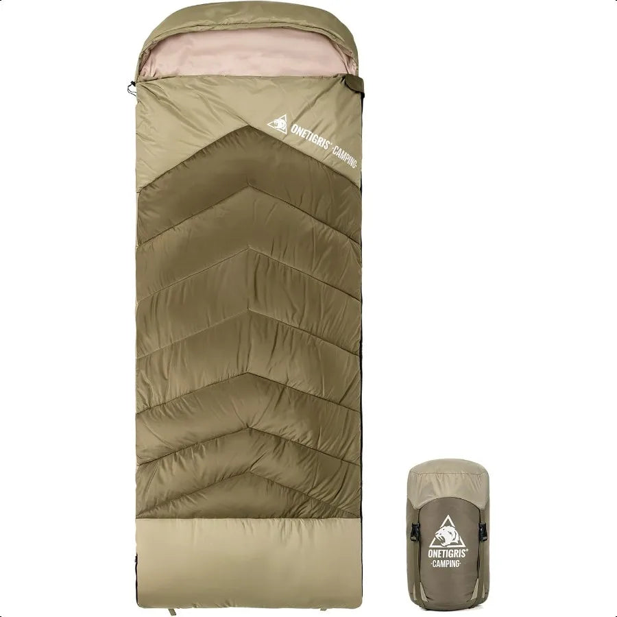 Trailnap 3 Season Extra Wide Cotton Sleeping Bag for Camping Backpacking Travel Outdoor Activities