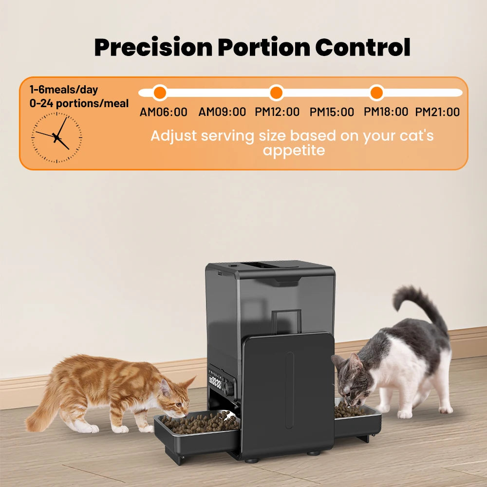 Smart Pet Feeder Automatic For Cats And Dogs Timed Quantitative Feeding Slow Food Function 5L Automatic Dispenser