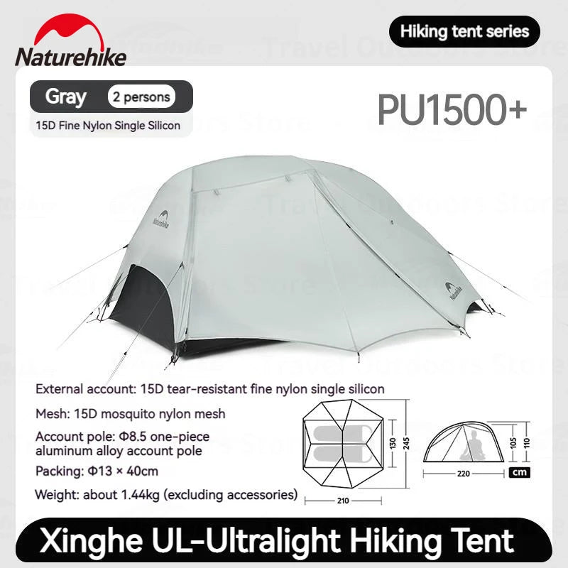 Naturehike Star River Ul Camping Tent 15D Silicone Ultralight 2 Person 3 Seasons