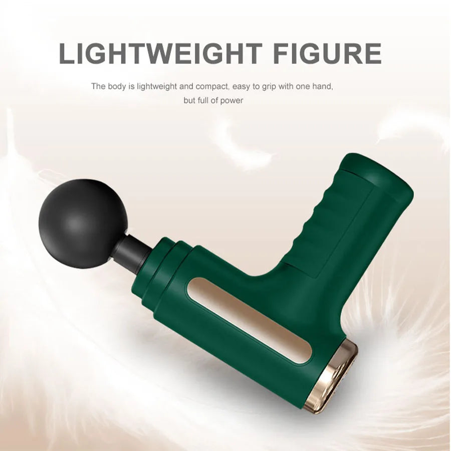 Fascia Electric Massage Gun With 4 Replaceable Heads