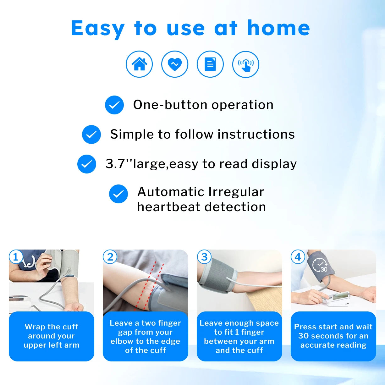 Bioland 2008 Upper Arm Digital Blood Pressure Monitor with Heart Rate Backlit