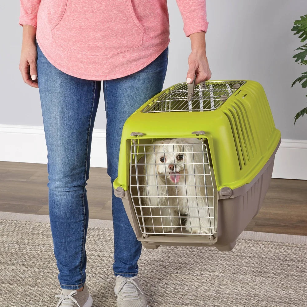 24 Inch Portable Pet Carrier for Dogs and Cats Durable Easy Clean Metal Door