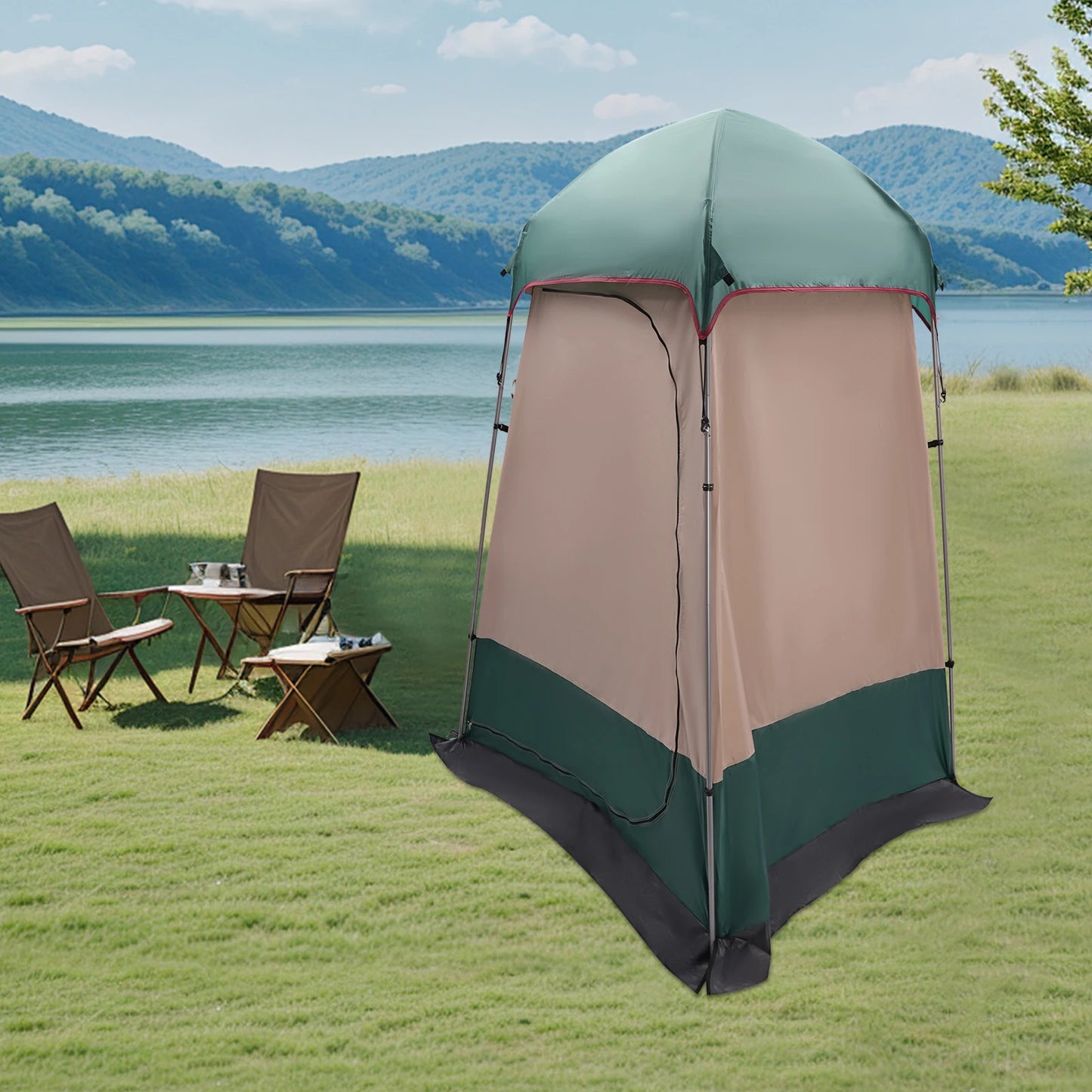Portable Shower Tent Toilet Tent Outdoor Camping Privacy Shelter For Hiking Picnics Fishing Camping 160x160x240cm