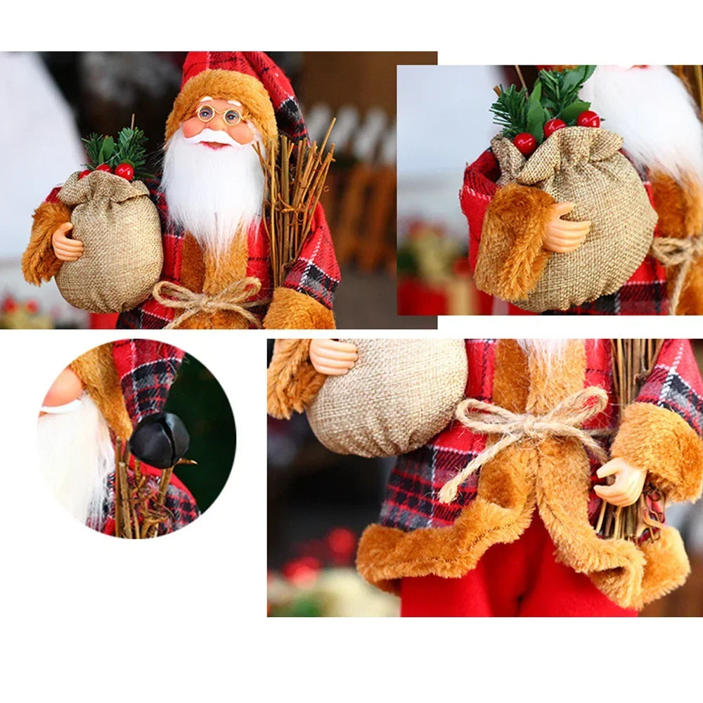 Santa Claus Plush Doll 30cm Christmas Home Decor Gift Set 1 to 4