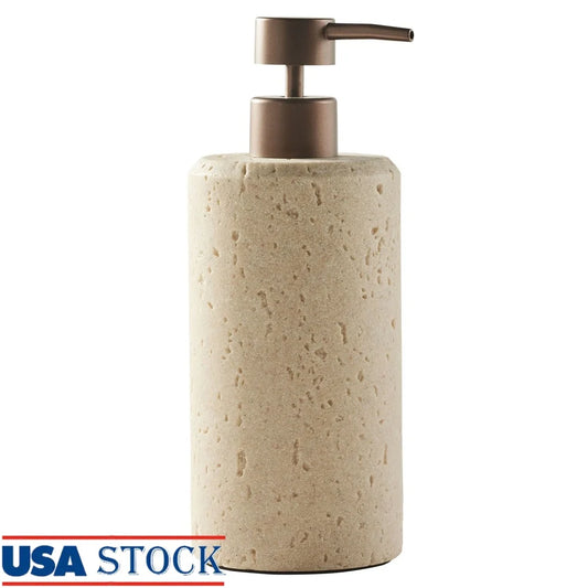 Faux Stone Soap Pump Elegant Liquid Dispenser For Modern Bathroom Organizer Home Decor Essential Skincare Accessory