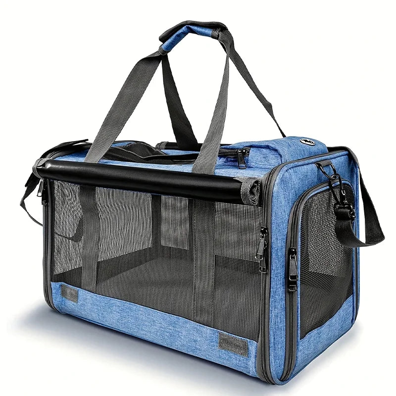 Breathable All Round Pet Carrier Bag For Cats And Dogs Portable Airline Approved