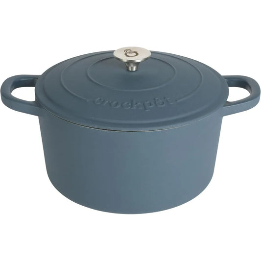 Crock Pot Artisan 5Quart Navy Blue Enameled Dutch Oven
