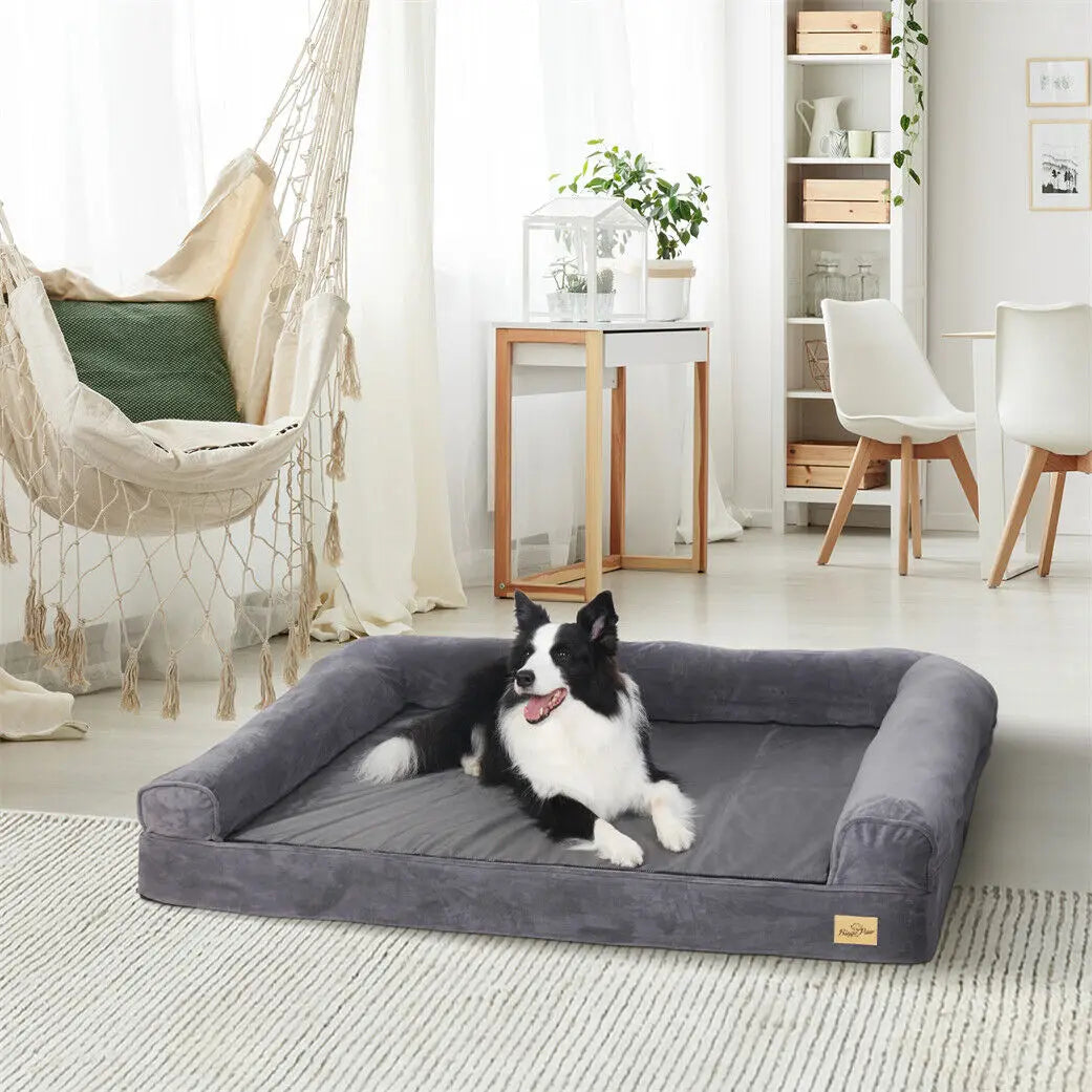 Extra Large Orthopedic Dog Bed With Removable Washable Cover Soft Sponge Foam Mattress Couch