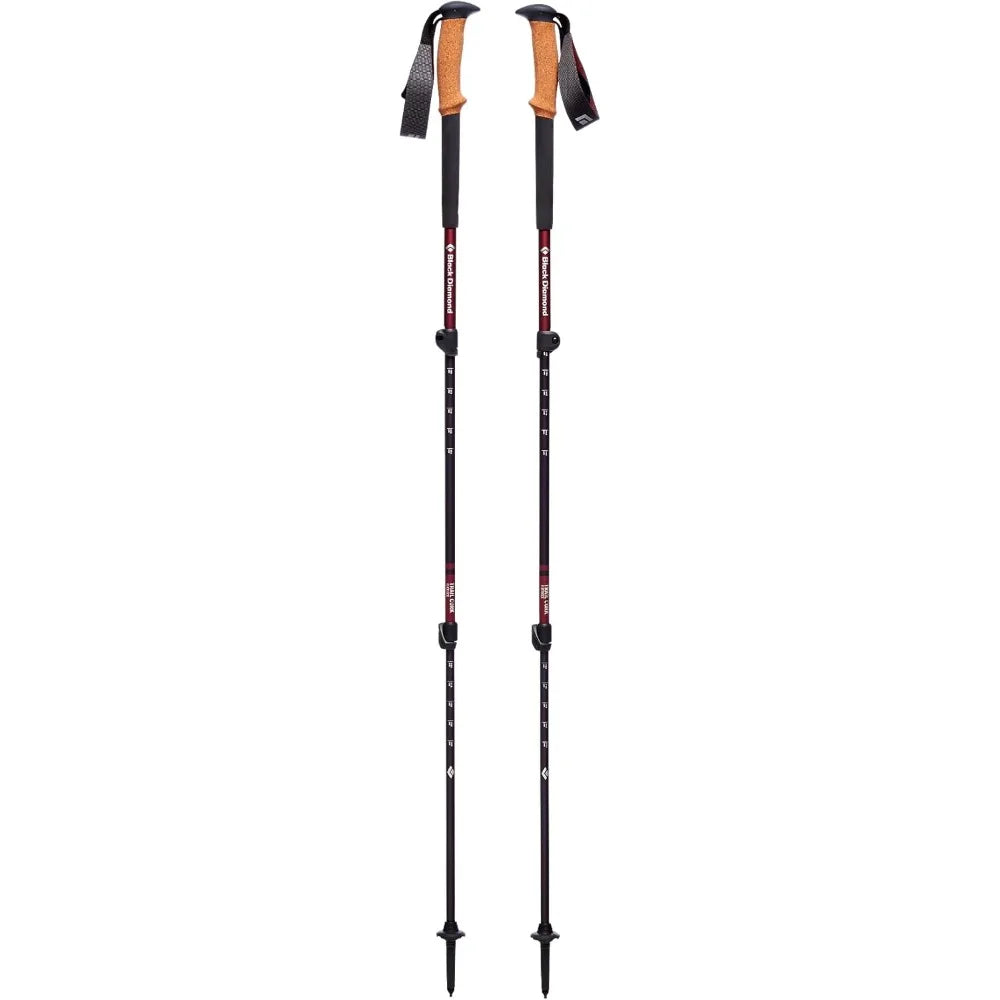 Black Diamond Womens Trail Cork Trekking Poles Pair Of 2 Lightweight Collapsible Aluminum Hiking Sticks With Cork Grips