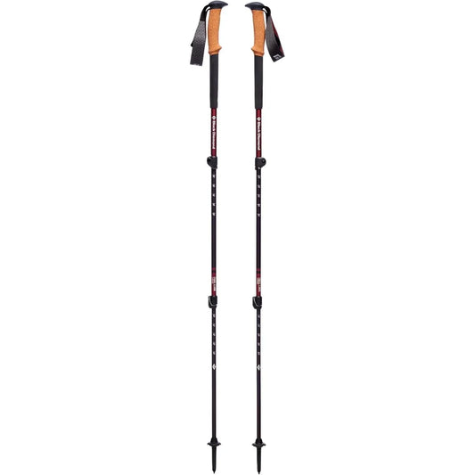 Black Diamond Womens Trail Cork Trekking Poles Pair Of 2 Lightweight Collapsible Aluminum Hiking Sticks With Cork Grips