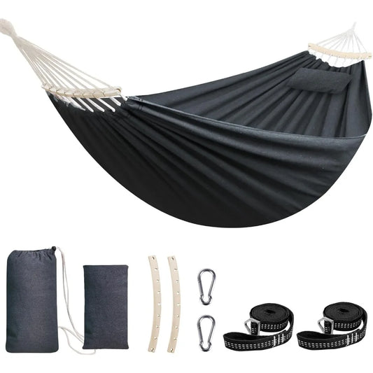 Chihee Cotton Hammock 660Lb Portable Camping Detachable Bar
